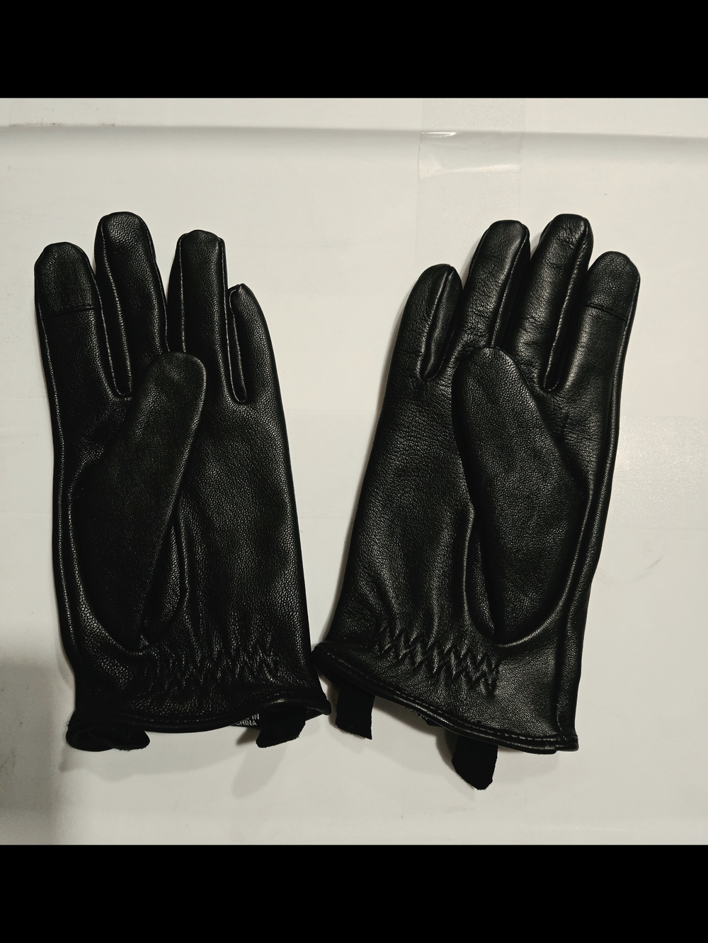 NWOT Black Studded Leather Lined Harley Gloves - Picture 2 of 2